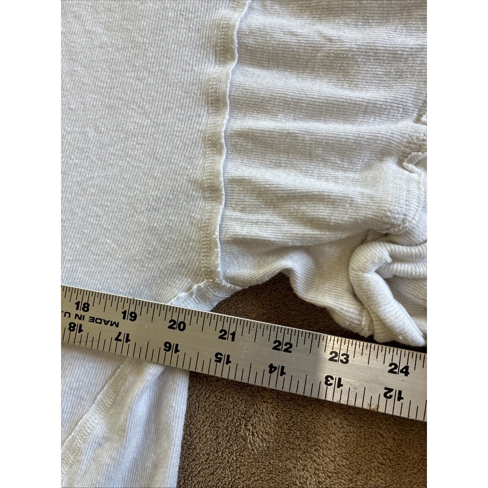 Free People Women's Top Medium Cream Heritage Slub Henley Granola Girl Oversized - Picture 3 of 14